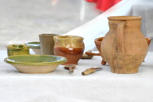 中世纪时代,表,陶,锅,年份,菜肴,厨房,装饰,工艺品,容器,元素,玻璃,兵马俑,罐,瓶,中间年龄,罗马帝国